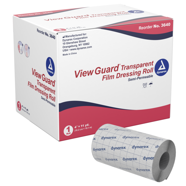 Dynarex View Guard Transparent Film Dressing Roll 4" x 11yds 3640